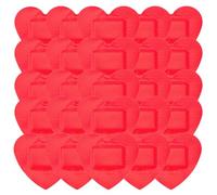 ifundom Adhesive Bandages Pe Material 50pcs Water Resistant Heart-Shaped Waterproof Breathable First Aid Wound Stickers Decorative and Self-adhering Plasters for Home or Bag Use