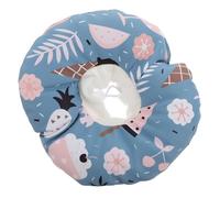 ifundom Adjustable Cat Cone Collar in Blue Cotton Material with Lovely Ice Cream Design, Soft Collar That Prevents Scratching and Aids for Pets after Surgery