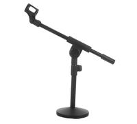 ifundom Adjustable Desktop Mic Stand Metal Extendable Microphone Stand Telescopic Tabletop Mic Clip for Gaming