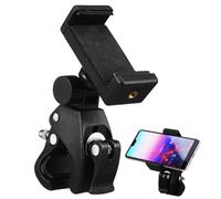 ifundom Adjustable Mic Stand Phone Holder Sl lack Design with 180° Rotation, Hands-free Recording Abs Material Compatible with Microphone Stand Types for Phone Use on Occasions