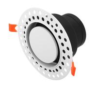 ifundom Adjustable Round Ceiling Vent Cover for Residential HVAC Diffuser Setup, Abs Material with Smooth Airflow Control and Flush Mount Design, Easy Installation for Attic and Home Ac