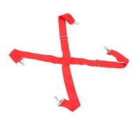 ifundom Adjustable Snare Drum Strap Military Drum Shoulder Sling Belt for Marching Snare Sturdy Red 2-piece Set