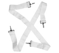ifundom Adjustable Snare Drum Strap Nylon Sling for Marching Snare Drums Comfortable 1-piece White Belt