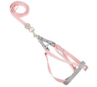 ifundom Adjustable Soft Nylon Cat Harness and Leash Set with Buckles Escape for Outdoor Walks Lightweight Pink Kitten Harness with Long Leash for Small Cats and Pets