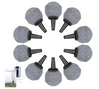 ifundom Air Stone and Ball Shape Bubble Diffuser 10 Packs, Mineral Stone Material to Keep Water Roots Healthy Create Water Currents Aquarium Fish Tank Pump Suitable for Hydroponics