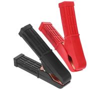 ifundom Alligator Clamp and Secure Grip with Copper Plating and Flexible Glue 2pcs Insulated Battery Charging Clamps for Reliable Current Transmission for Car Battery Testing