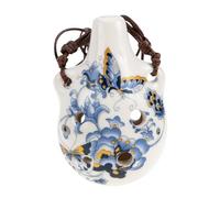 ifundom Alto Ocarina 6-hole Ceramic Wind Instrument for Beginners Butterfly Pattern, Mini Portable Ocarina for Children and Household Use in C Key