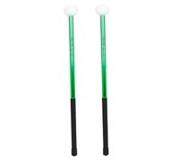 ifundom Aluminum Alloy Drumsticks Green Felt Heads, Professional Percussion Sticks for Marching Snare and Practice, Drum Accessories
