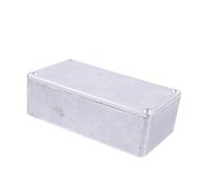 ifundom Aluminum Guitar Pedal Box Case with Polished Surface and No Sharp Edges, Sturdy Diecast Metal Enclosure for DIY Guitar Effect Pedal, Silver Project Box for Electronics