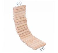 ifundom Animal Wooden Ladder with Hooks for Hamster Mouse Parrot Climbing Bridge Bendable Chew Resistant Pet Exercise Tool to Agility and Balance