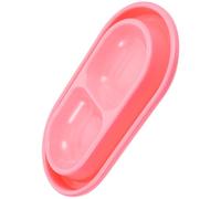 ifundom Anti-Ant Cat Bowl Double Pet Feeding Bowls Small Pink Cat Food and Water Dish Set for Kittens Outdoor Use