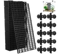 ifundom Aquarium Fish Tank Divider Tray Set Made of Sturdy Black Plastic, Can Be Cropped to Size, Isolates Aggressive Fish for Mixed Breeding and Tank Separation Random Color
