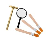 ifundom Archaeological Dig Kit with Hammer Brush Magnifier Interactive Excavation Tool Set for Pretend Play Educational Stem for Motor Skills Development and Family Fun
