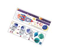 ifundom Astronaut Height Growth Chart Removable Wall Sticker Boys and Girls Decor Space Theme Height Measure Stickers