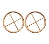 ifundom Bamboo Wind Chime Frame DIY Craft Supplies for Garden Decor Durable Bamboo with Hollow Top Catcher for Aesthetic Appeal and Sunlight Sparkling Effects