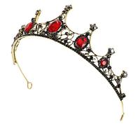 ifundom Baroque Crystal Tiara Vintage Queen Crown for Bridesmaids, Bridal Hair Accessory for Weddings, Festivals, Photography and Costume Parties
