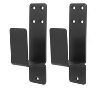 ifundom Barricade Providing Door Steel Security Brackets 2pcs U-Shaped for and Stability Enhancing Security with Sleek Minimalist Design Backyard Gate Basement