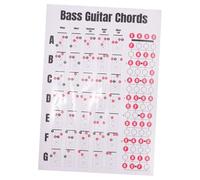 ifundom Bass Guitar Chord Chart Poster Learning Guide for Beginners Essential Music Theory Reference for for Teaching and Learning