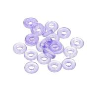 ifundom Beads Craft Supplies Glass 100pcs Lavender Doughnut Shape Portable and Lightweight for Hairpins and Jewelry Making Accessories for Handmade Projects