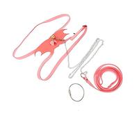 ifundom Bearded Dragon Harness Leash for Outdoor Lizard Reptiles Breathable Comfortable Pet Suitable for Small to Medium Desert Lizards and Crested Geckos Creative Pink Design