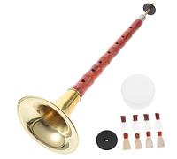 ifundom Beginner c Key d Key Red Sandalwood Suona Traditional Chinese Wind Musical Instrument for Practice with Plastic Reed Random Color