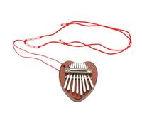 ifundom Beginner Kalimba Keys Finger Piano Portable Wooden Musical Instrument for Boy Girl Adults Unique Heart Shape Easy to Play