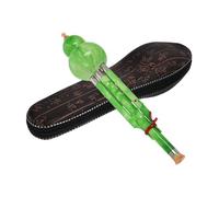 ifundom Beginner's Gourd Hulusi Flute c Key Traditional Chinese Musical Instrument Sturdy Resin Faux Jade Mouthpiece Included Case for Protection