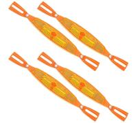 ifundom Bike Wheel Reflector, 4pcs Orange Reusable Plastic Spoke Strips with Screws, Foldable 360 Degree Reflection for City Commutes and Adult Bikes