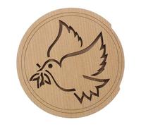ifundom Bird Pattern Maple Wood Guitar Soundhole Cover Feedback Buster Sound Hole Block for Guitars