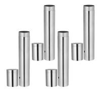 ifundom Birth Certificate Holder Tubes Round Cylinder 4pcs Stainless Steel with Smooth Surface and Quick Access Document Organizer for Diplomas and Marriage Licenses, for Applications