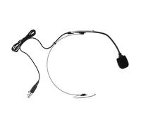 ifundom Black Wired Headworn Earset Microphone Headset with High Sensitivity Stable Connection Plastic and Metal Suitable for Professional Recording and Large Presentations
