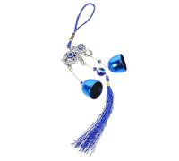 ifundom Blue Evil Eye Elephant Metal Car Hanging Ornament with Soothing Sound and Versatile Decoration for Window and Office Use