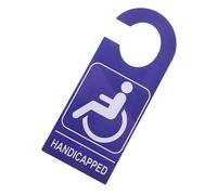 ifundom Blue Pvc Disabled Parking Sign Wheelchair User Sign Portable Waterproof Official Look Modern Design for Outdoor Vehicle Parking Spot Use