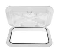 ifundom Boat Hatch Deck Access Hatch White 10-5/8x14-3/4 with Cover | Rubber ABS Build, Low-profile Rugged Design, Centre Console Interior Storage Use, Motorboat Seats