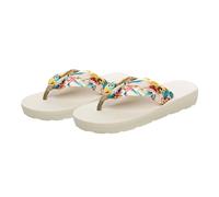 ifundom Bohemia Style Flip-flops Silk Anti-slip Indoor Summer Slippers Mid-heel Home Shoes for Boys and Beige Stamping Design