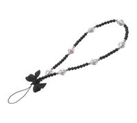 ifundom Bowknot Beaded Phone Charm Wrist Strap with Pearl Beads, Decorative Anti-lost Plastic Phone Lanyard for USB Flash Drive and Camera, Stylish Accessory and Ladies
