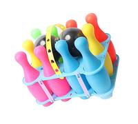 ifundom Bowling Set for Indoor Outdoor Play Eco Friendly Colored Pins and Balls Medium Educational Sports Game for Home Kindergarten Interaction and Skill Development