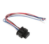 ifundom Brake Light Harness Socket 8 Pin Abs Black Car Tail Light Wiring Harness for Vehicle Stable Signal Transmission Random Color