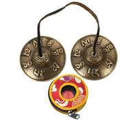 ifundom Brass Bell Tingsha Meditation Yoga Bells Hand Percussion Instrument Tibetan Serenity Harmonic Sound Use