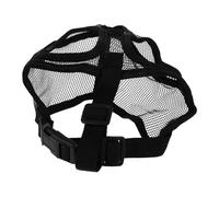ifundom Breathable Mesh Bulldog Muzzle Anti-bite Pet Mouth Cover for Short Snout Dogs Soft Lightweight Flat Face to Prevent Chewing Barking and Biting