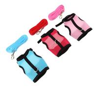 ifundom Breathable Mesh Cloth Small Pet Harness and Leash Set for Guinea Pig and Iguana, Soft Padded Vest Suitable for Holiday and Wedding Use, Comfortable Bunny and Rabbit Vest Harness