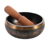 ifundom Buddhist Pottery Chanting Bowl Spiritual Meditation Yoga Bowl Wooden Mallet for Sound Healing and Relaxation