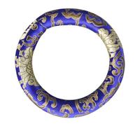 ifundom Buddhist Singing Bowl Cushion Silk Meditation Pad Blue Crystal Sound Bowl Mat Tibetan Instruments Cushion for Stress Relief and Healing Rituals