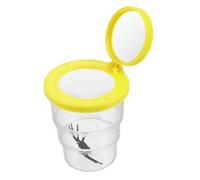 ifundom Bugs Collection Box Yellow Insect Observation Jar with Magnifier for Outdoor Explorer Science Nature Exploration Educational