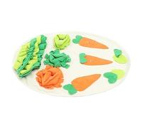 ifundom Bunny Snuffle Mat Slow Feeding Cushion Food Hiding Sniffing Mat Oval Pet Toy for Rabbits Guinea Pigs Hamsters Enrichment Activity