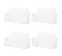 ifundom Business Card Holder Strong Support Feet and Stable Design Acrylic 4pcs Professional Desktop Storage Stand for Desk and Conference Table Organising Cards