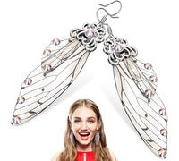 ifundom Butterfly Wing Drop Earrings for Women Retro Lightweight Dangle Hook Earrings Fashion Statement Accessories Romantic