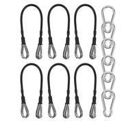 ifundom Cable Different Attachments Steel Gym End 6pcs with for Portable Exercise Rope Providing Resistance Levels for Cable Machines Home Workout and Travel Fitness Routines,