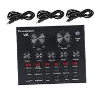 ifundom Capacitor Microphone Kit Cell Phone Sound Card, 800 Live Streaming Sound Mixer Board, Voice Changer and Podcast Equipment for Mobile and Computer Streaming