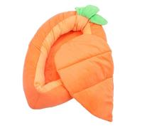 ifundom Carrot-shaped Rabbit Sleeping Nest Bed for Small Animals Medium Size Indoor Pet Resting Mat Soft Rabbit Bed Cave Suitable for Bunnies and Cats Random Color Random Color